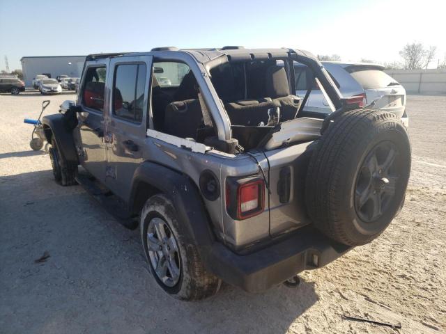 1C4HJXDG3LW310743 - 2020 JEEP WRANGLER U SPORT ნაცრისფერი ფოტო 2