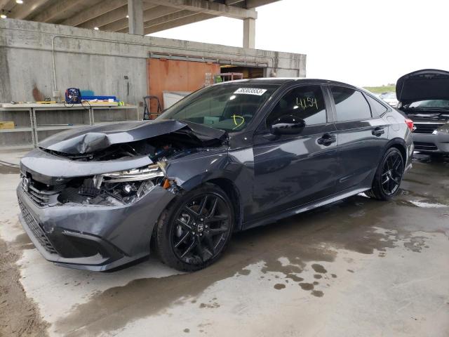 2HGFE2F52NH603823 - 2022 HONDA CIVIC SPORT Gris foto 1