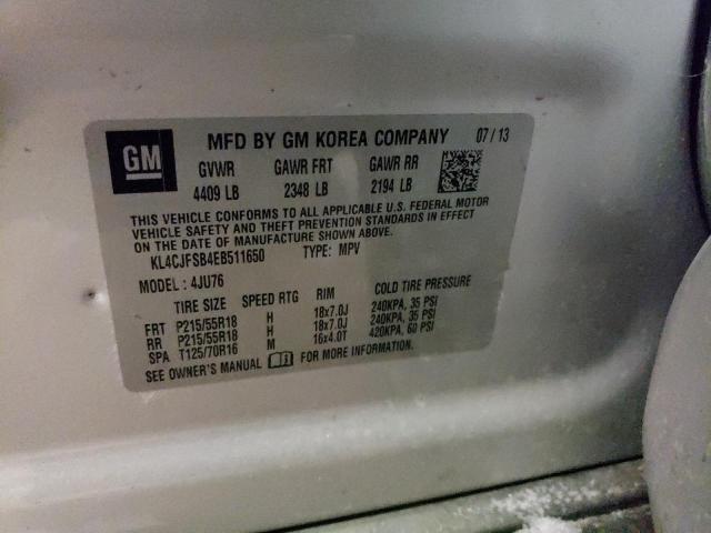 KL4CJFSB4EB511650 - 2014 BUICK ENCORE CONVENIENCE 银色 照片 13