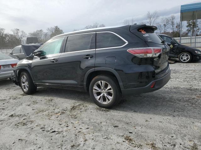 5TDKKRFH1ES023960 - 2014 TOYOTA HIGHLANDER XLE BLACK photo 2