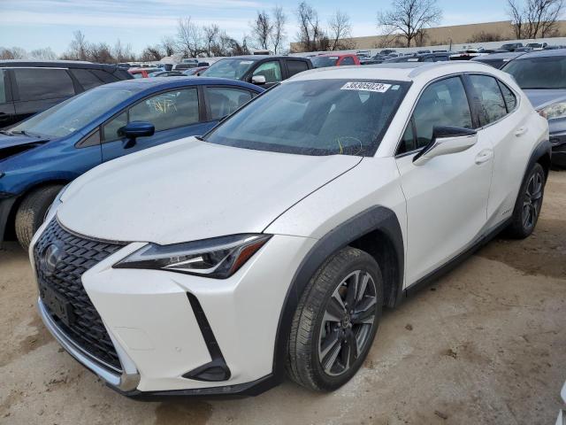 JTHU9JBHXK2002991 - 2019 LEXUS UX 250H WHITE photo 1