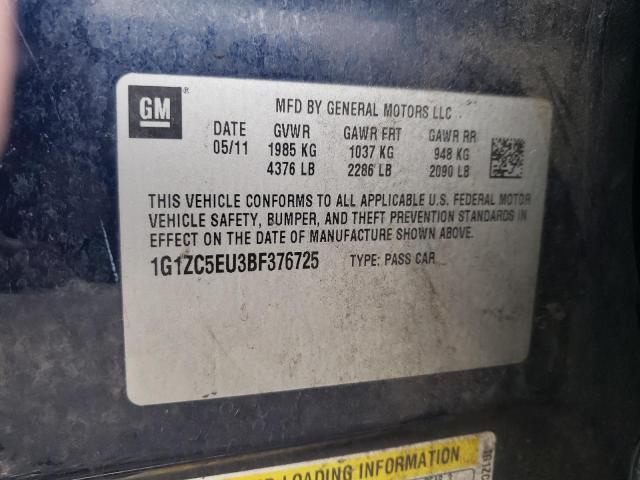 1G1ZC5EU3BF376725 - 2011 CHEVROLET MALIBU 1LT 蓝色 照片 13