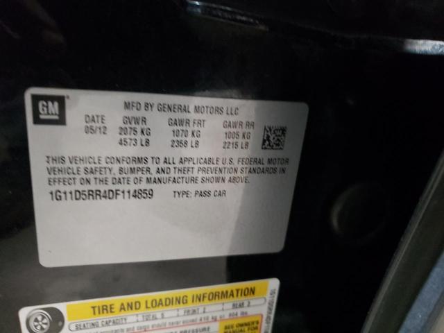 1G11D5RR4DF114859 - 2013 CHEVROLET MALIBU 1LT 黑色 照片 12