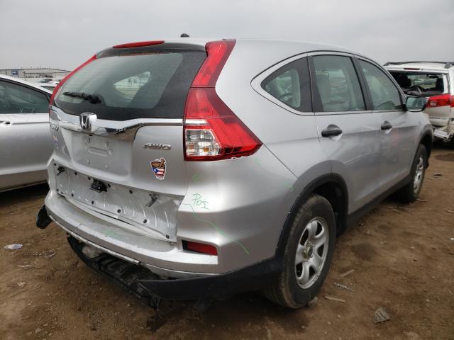 5J6RM4H33FL035411 - 2015 HONDA CR-V LX SILVER photo 4