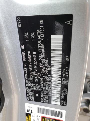 5TDGZRAH2LS512289 - 2020 TOYOTA HIGHLANDER XLE SILVER photo 13