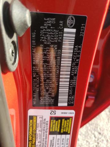 4T1T11AK5PU088199 - 2023 TOYOTA CAMRY SE NIGHT SHADE RED photo 12