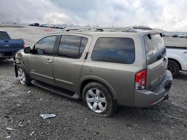 5N1BA08C08N603190 - 2008 NISSAN ARMADA SE TAN photo 2