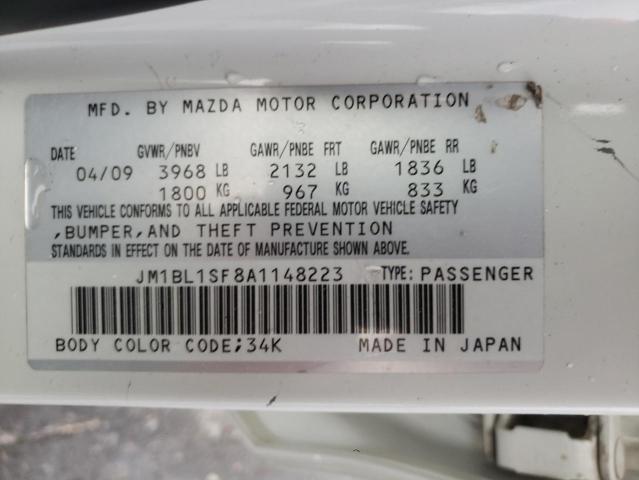 JM1BL1SF8A1148223 - 2010 MAZDA 3 I WHITE photo 12