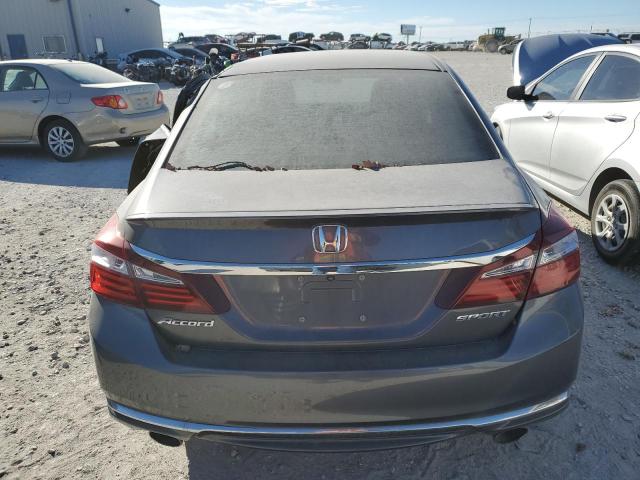 1HGCR2F56GA071467 - 2016 HONDA ACCORD SPORT GRAY photo 6