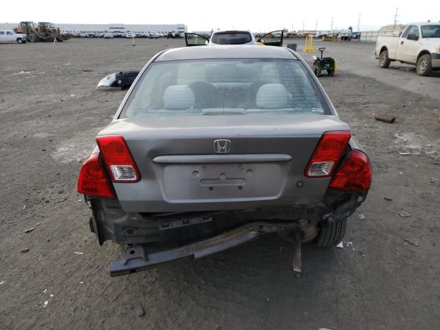 2HGES16574H595389 - 2004 HONDA CIVIC LX GRAY photo 6