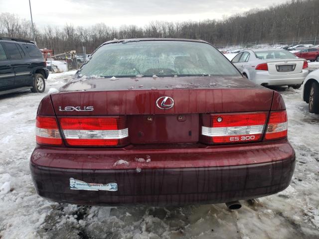 JT8BF28G2Y0249138 - 2000 LEXUS ES 300 BURGUNDY photo 6