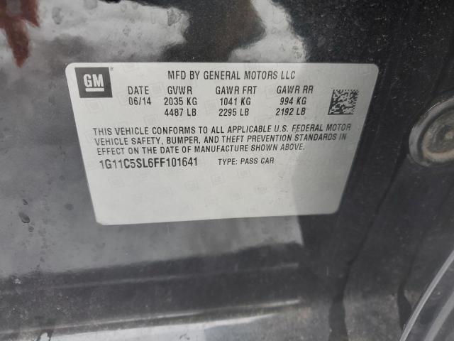 1G11C5SL6FF101641 - 2015 CHEVROLET MALIBU 1LT 黑色 照片 12