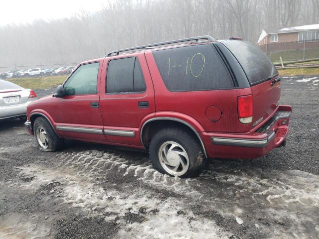 1GNDT13W2W2181816 - 1998 CHEVROLET BLAZER BURGUNDY photo 2