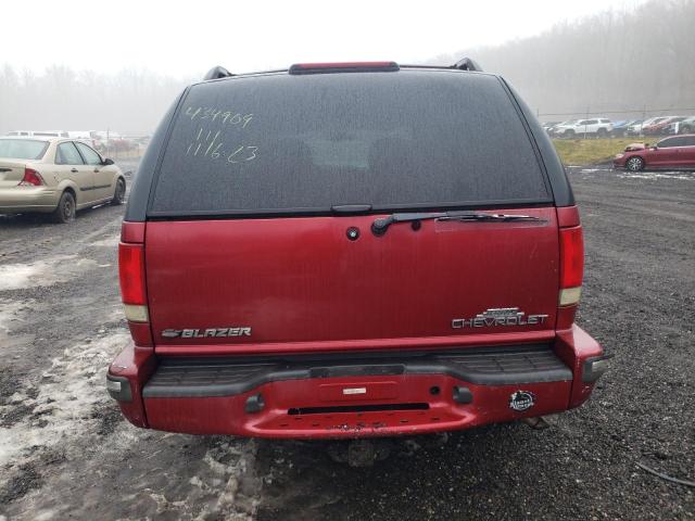 1GNDT13W2W2181816 - 1998 CHEVROLET BLAZER BURGUNDY photo 6