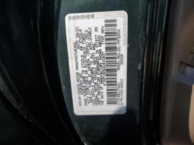 4T3ZF19C62U431837 - 2002 TOYOTA SIENNA CE GREEN photo 12