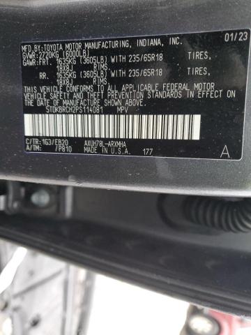 5TDKBRCH2PS114081 - 2023 TOYOTA HIGHLANDER HYBRID XLE SILVER photo 14