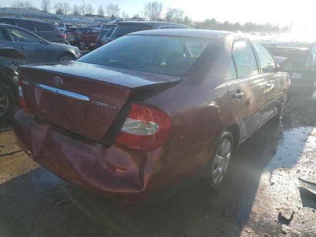 4T1BE32K74U321151 - 2004 TOYOTA CAMRY LE BURGUNDY photo 3