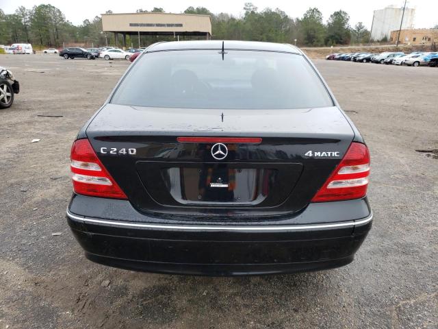 WDBRF81JX5F663316 - 2005 MERCEDES-BENZ C 240 4MATIC BLACK photo 6