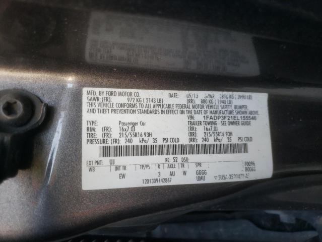 1FADP3F21EL155546 - 2014 FORD FOCUS SE GRAY photo 13