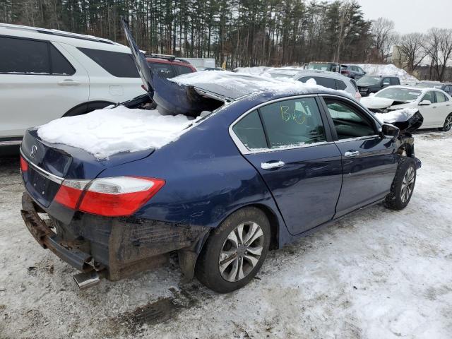 1HGCR2F38EA015915 - 2014 HONDA ACCORD LX BLUE photo 3