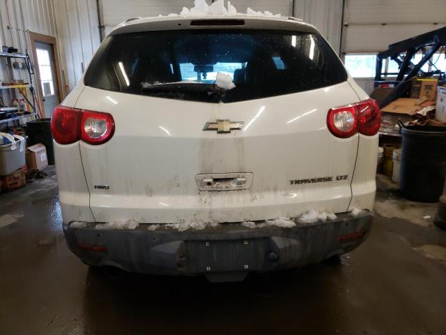 1GNKVLED7CJ106524 - 2012 CHEVROLET TRAVERSE LTZ WHITE photo 6