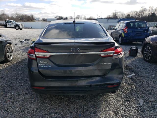 3FA6P0SU6JR222698 - 2018 FORD FUSION TITANIUM/PLATINUM PHEV CHARCOAL photo 6