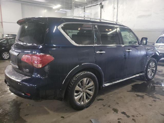 JN8AZ2NE3H9153204 - 2017 INFINITI QX80 BASE BLUE photo 3