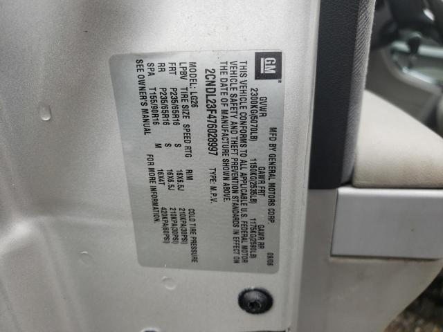 2CNDL23F476028997 - 2007 CHEVROLET EQUINOX LS GRAY photo 12