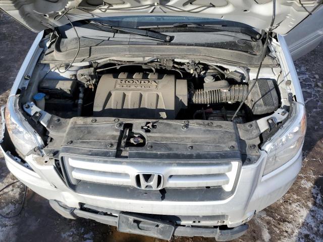 5FNYF18527B022598 - 2007 HONDA PILOT EXL SILVER photo 12