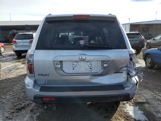 5FNYF18527B022598 - 2007 HONDA PILOT EXL SILVER photo 6