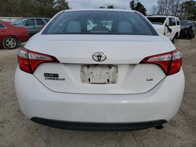 2T1BURHE1EC122784 - 2014 TOYOTA COROLLA L WHITE photo 6