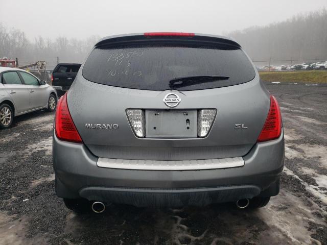 JN8AZ08TX6W414132 - 2006 NISSAN MURANO SL GRAY photo 6