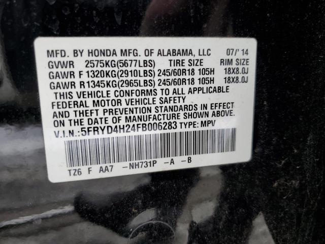 5FRYD4H24FB006283 - 2015 ACURA MDX BLACK photo 13