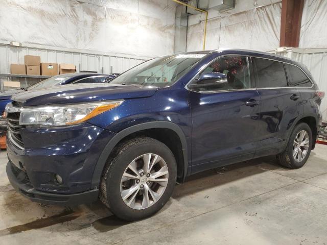 5TDJKRFH5FS168531 - 2015 TOYOTA HIGHLANDER XLE BLUE photo 1