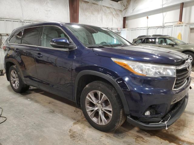 5TDJKRFH5FS168531 - 2015 TOYOTA HIGHLANDER XLE BLUE photo 4
