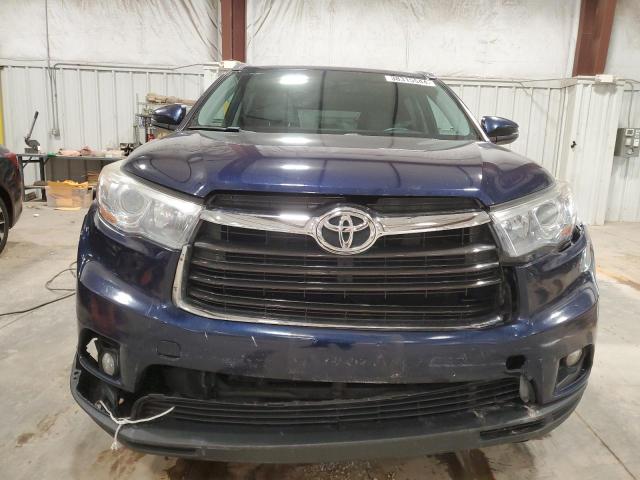 5TDJKRFH5FS168531 - 2015 TOYOTA HIGHLANDER XLE BLUE photo 5