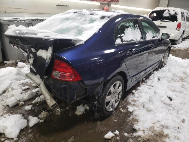 1HGFA16567L004824 - 2007 HONDA CIVIC LX BLUE photo 3