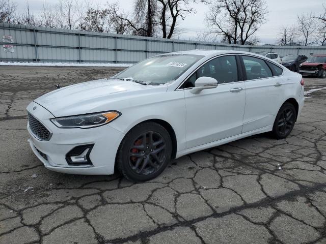 3FA6P0RU4KR120002 - 2019 FORD FUSION TITANIUM WHITE photo 1