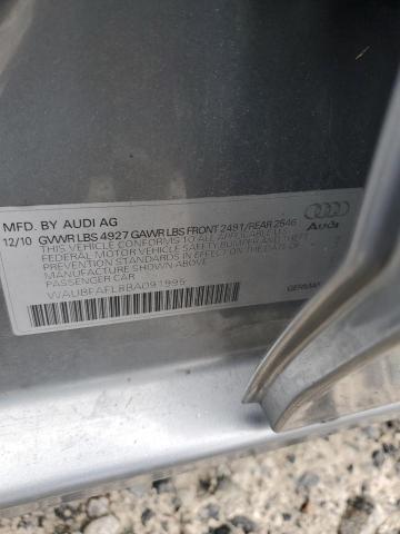 WAUBFAFL8BA091995 - 2011 AUDI A4 PREMIUM SILVER photo 12