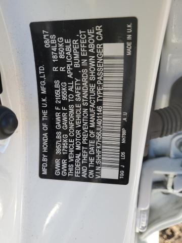 SHHFK7H56JU401146 - 2018 HONDA CIVIC EX WHITE photo 12