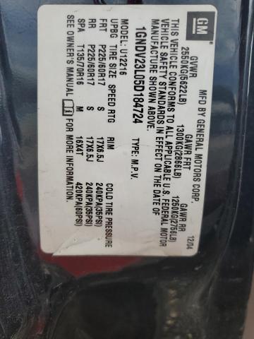 1GNDV23L05D184724 - 2005 CHEVROLET UPLANDER LS 蓝色 照片 13