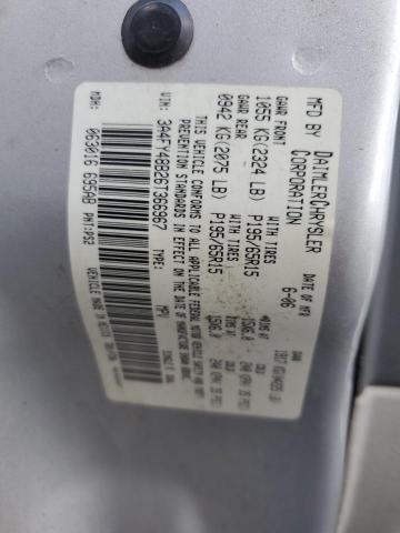 3A4FY48B26T366967 - 2006 CHRYSLER PT CRUISER SILVER photo 12