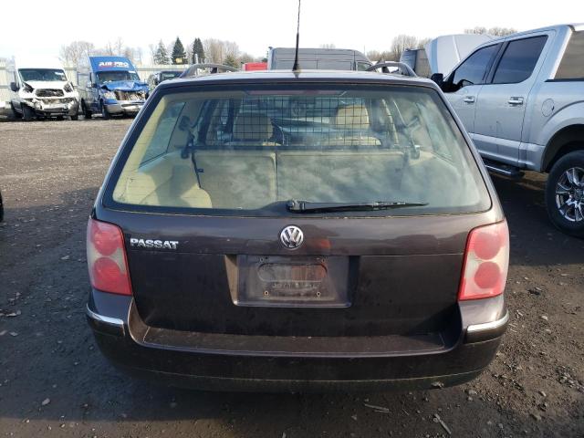 WVWVD63B34E308170 - 2004 VOLKSWAGEN PASSAT GLS BROWN photo 6