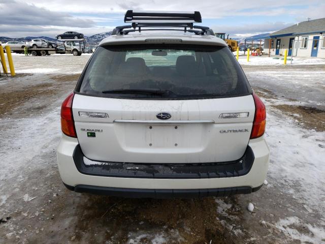 4S4BP61C277335001 - 2007 SUBARU LEGACY OUTBACK 2.5I WHITE photo 6