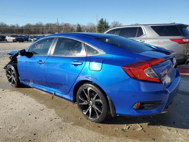19XFC2F89KE045166 - 2019 HONDA CIVIC SPORT BLUE photo 2