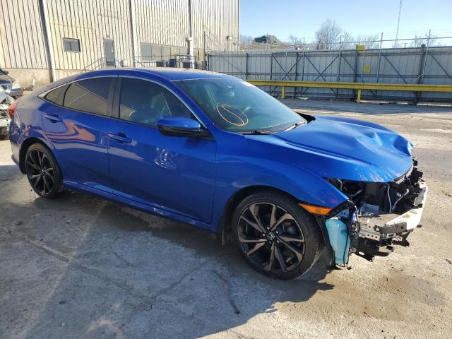 19XFC2F89KE045166 - 2019 HONDA CIVIC SPORT BLUE photo 4