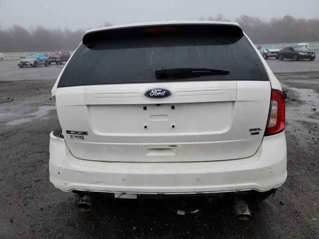 2FMDK4JC2DBE23657 - 2013 FORD EDGE SEL WHITE photo 6