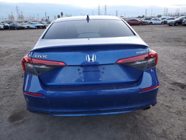 2HGFE2F51NH504975 - 2022 HONDA CIVIC SPORT BLUE photo 6