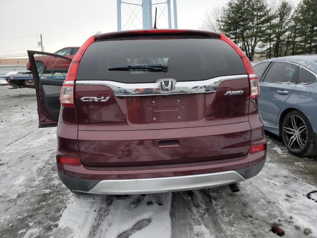 2HKRM4H78GH727551 - 2016 HONDA CR-V EXL BURGUNDY photo 6