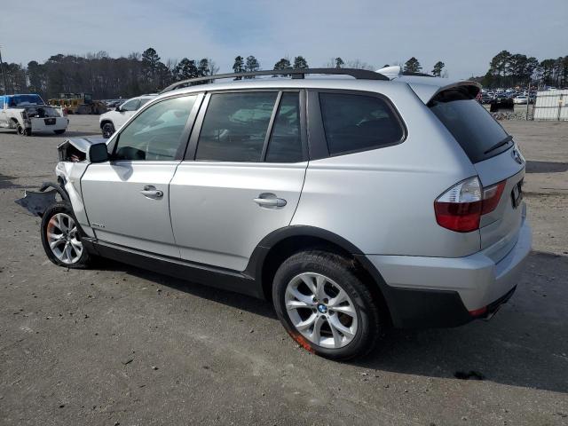 WBXPC93459WJ26831 - 2009 BMW X3 XDRIVE30I SILVER photo 2